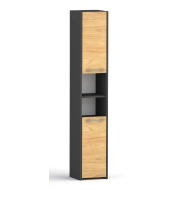 Słupek łazienkowy LUNA 30 cm 2D czarna / antracyt